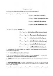 English Worksheet: How to use comparatives (Intermediate level)