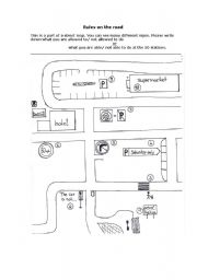 English Worksheet: Rules on the road