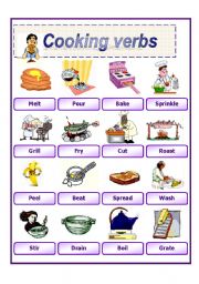 English Worksheet: cooking verbs 2