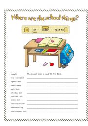 prepositions of place - in, on, under, next to - ESL worksheet by lisa.weix