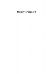 English worksheet: Holiday Quiz