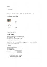 English worksheet: Test