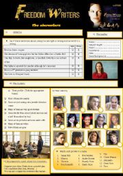 Freedom writers 3/7 the characters
