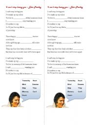 English Worksheet: I cant stop loving you - Elvis Presley