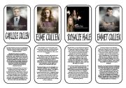 English Worksheet: Twilight saga main characters part 2
