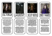 English Worksheet: Twilight saga main characters part 4