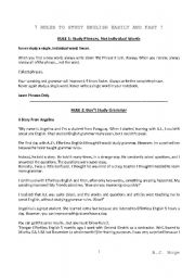 English Worksheet: 7 Rules to study Englist fast by A. G Hoge