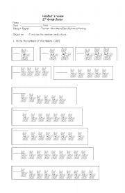 English worksheet: Numbers (1-10)