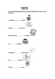 English Worksheet: Verb To Be