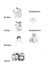 English worksheet: My family