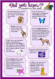 animal facts - did you know? (re-uploaded)