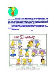 English Worksheet: the simpsons