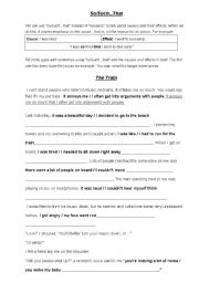 English worksheet: The Train