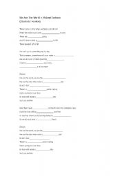 English worksheet: fill in the lyrics