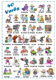 Find 40 verbs (1/2)