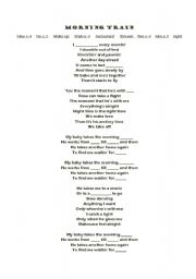 English Worksheet: Morning Train Lyrics