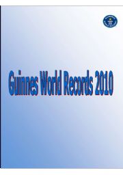 Guinnes World Records 2010