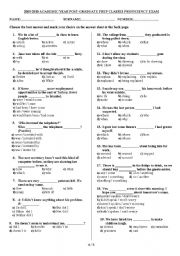 GENERAL FINAL EXAM-B - ESL Worksheet By Algumaei