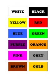 English Worksheet: Colours.  Examples.