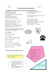 English Worksheet: Listening activity - The Bare necessities (The Jungle Book)