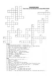 King Arthur crossword puzzle