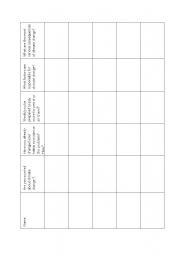 English Worksheet: Environment questionnaire