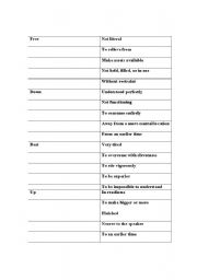 English Worksheet: Other meanings of common words