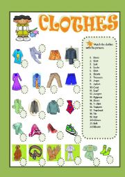 Clothes - ESL worksheet by freddy