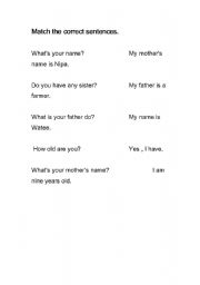 English Worksheet: greeting