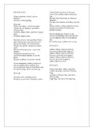 English Worksheet: Waving flag