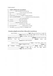 English Worksheet: Simple Present 