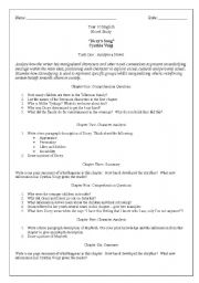 English Worksheet: Diceys Song by Cynthia Voigt