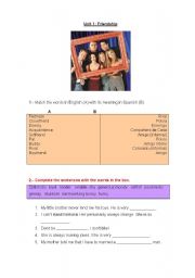 English Worksheet: friendship