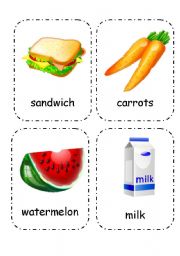 Food and Drink - Flashcards (Editable) 2/4 