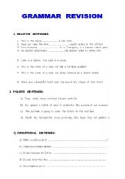 English Worksheet: Grammar revision