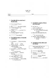 English worksheet: Unit Test