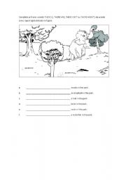 English Worksheet: There + to be