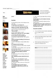 Back to the Future Part I: Worksheet 1 of 7