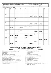 English Worksheet: crossword puzzle #1