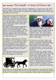 Peoples way of life: the Amish