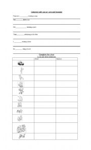 English Worksheet: Past continuous and present continuous