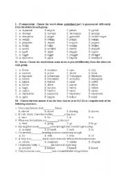 English Worksheet: Practice Test