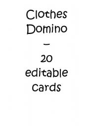 clothes domino / dominoes