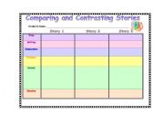 English worksheet: comparing stories