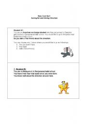 English worksheet: asking and giving direction