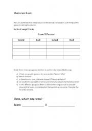 English worksheet: Sons from James Blunt - Goodbye my love & 1973
