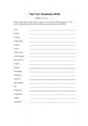 English Worksheet: what can I buy?