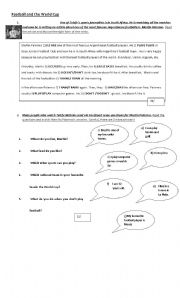 English worksheet: The world cup 2010 test