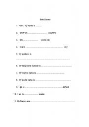 English Worksheet: Bacis Phrases for Newcomers