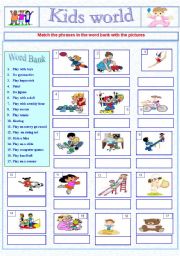 Kids world worksheet+ keys